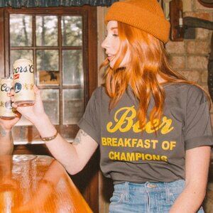 Beer Breakfast of Champions T-shirt by Electric West